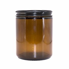 Brown jar with metal lid - 250 ml, Volume: 250 ml