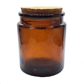 A brown jar with a cork lid - 200 ml, Volume: 200 ml