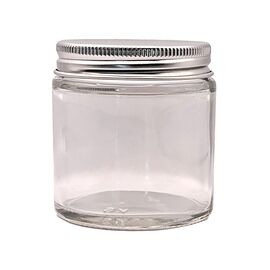 A transparent jar with a metal lid - 100 ml