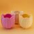 Gypsum Flower pot for candles ➤ Pastel yellow ➤ Volume - 200 ml, Color: Pastel yellow, 4 image
