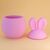 Gypsum Candle Pot "Easter Bunny" - pastel pink, Color: Pastel pink - Candle Art Gypsum Candle Pot "Easter Bunny" - pastel pink, Color: Pastel pink