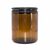 Brown jar for craft candles with a metal lid - 250 ml, Volume: 250 ml