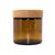 Brown jar with wooden lid - 100 ml