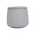 Gray pot "barrel" gypsum, Color: Gray - Candle Art Gray pot "barrel" gypsum, Color: Gray