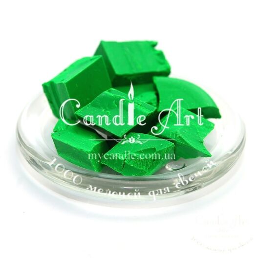 Bright green dye for paraffin and wax, Color: Bright green