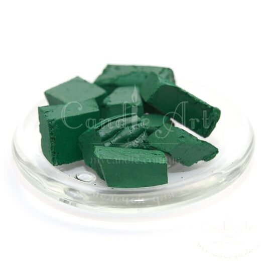 Dark green dye for paraffin and wax, Color: Dark green