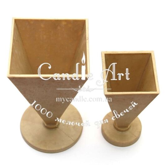 Plastic form for a candle - Pyramid (100✕100✕210 mm), Size: 100✕100✕210 mm, 2 image - Candle Art Plastic form for a candle - Pyramid (100✕100✕210 mm), Size: 100✕100✕210 mm, 2 image