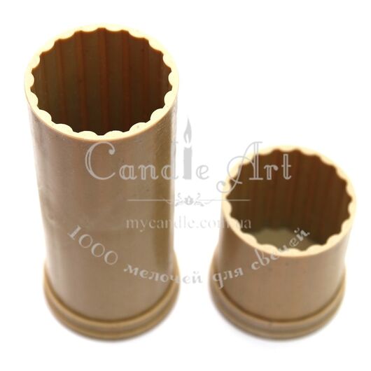 Plastic candle mold - Corrugated (Ø 70✕80 mm), Size: Ø 70✕80 mm