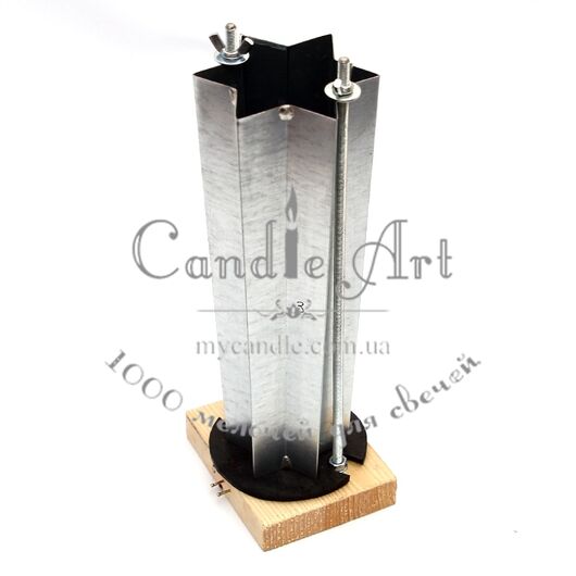 Plastic mold for a candle - Star 60✕60✕130 mm (6 beams), Size: 60✕60✕130 mm (6 beams), 2 image - Candle Art Plastic mold for a candle - Star 60✕60✕130 mm (6 beams), Size: 60✕60✕130 mm (6 beams), 2 image