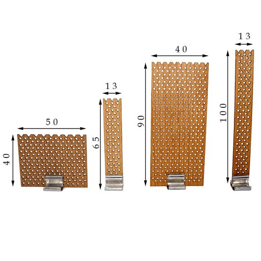 Деревянный ажурный фитиль широкий, Размер: 40 мм ✕ 50 мм ✕ 1 мм, фото 2 - Candle Art Деревянный ажурный фитиль широкий, Размер: 40 мм ✕ 50 мм ✕ 1 мм, фото 2
