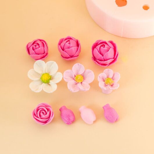 Силіконова форма «Квіти mini», фото 2 - Candle Art Силіконова форма «Квіти mini», фото 2