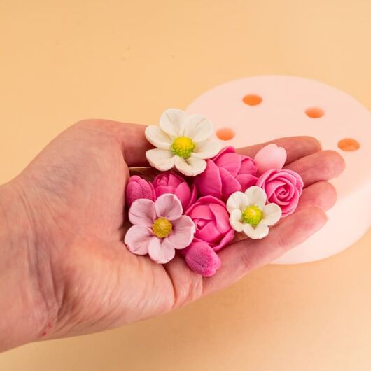 Силіконова форма «Квіти mini», фото 3 - Candle Art Силіконова форма «Квіти mini», фото 3