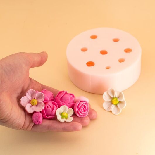 Силіконова форма «Квіти mini», фото 4 - Candle Art Силіконова форма «Квіти mini», фото 4