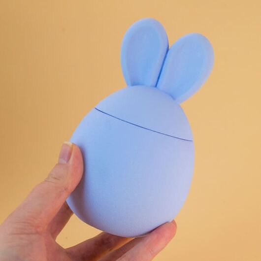 Гипсовое кашпо «Пасхальный кролик» для свечей ➤ Пастельно-синий ➤ Объем - 110 мл, Цвет: Пастельно-синий, фото 3