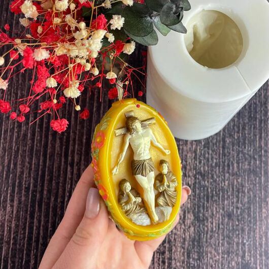 Silicone mold for candles - Crucifixion Scene, 3 image - Candle Art Silicone mold for candles - Crucifixion Scene, 3 image