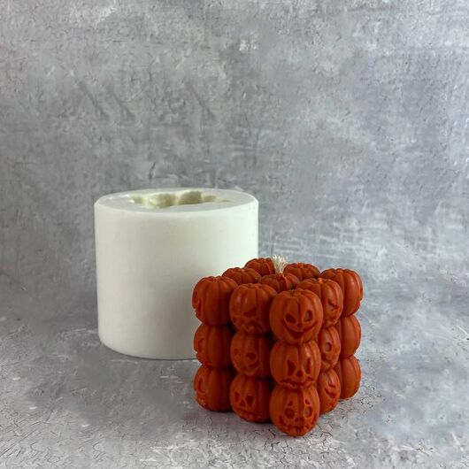 Silicone mold for candles - Pumpkin bubble