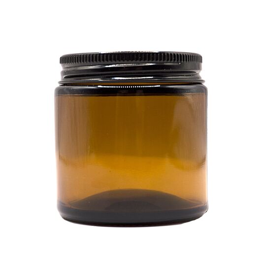 Brown jar for craft candles with metal lid - 100 ml, Volume: 100 ml