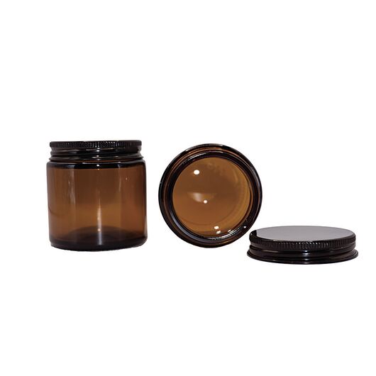 Brown jar for craft candles with metal lid - 100 ml, Volume: 100 ml, 2 image