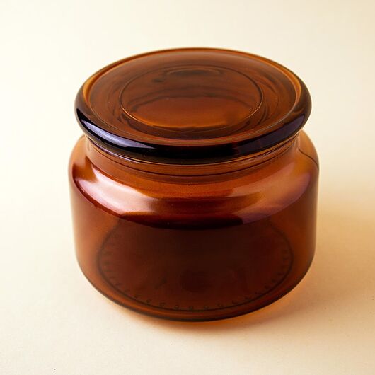 A brown jar with a glass lid - 300 ml