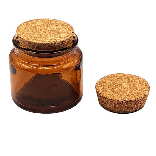 Brown jar for craft candles with a cork lid - 100 ml, Volume: 100 ml, 2 image