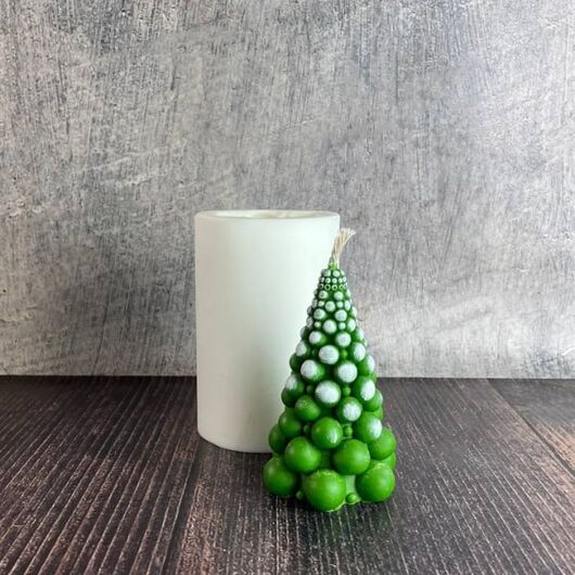 Силиконовая форма для свечей - Елка Бабл, фото 2