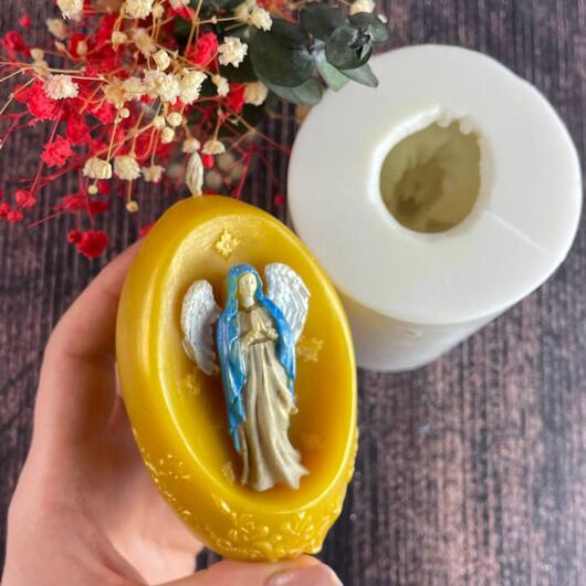 Silicone mold for candles - Blessed Mary, 2 image - Candle Art Silicone mold for candles - Blessed Mary, 2 image