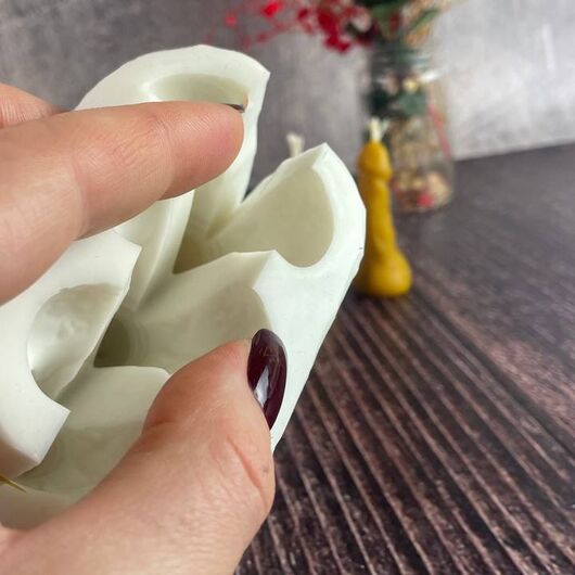 Силіконова форма для свічок - Фалос 3 шт, фото 3