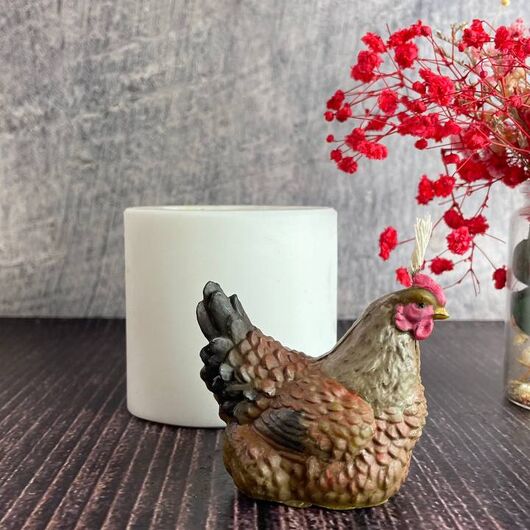 Silicone mold for candles - The hen