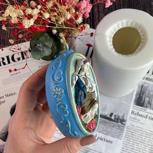 Silicone mold for candles - The Blessing of the Virgin Mary, 4 image - Candle Art Silicone mold for candles - The Blessing of the Virgin Mary, 4 image