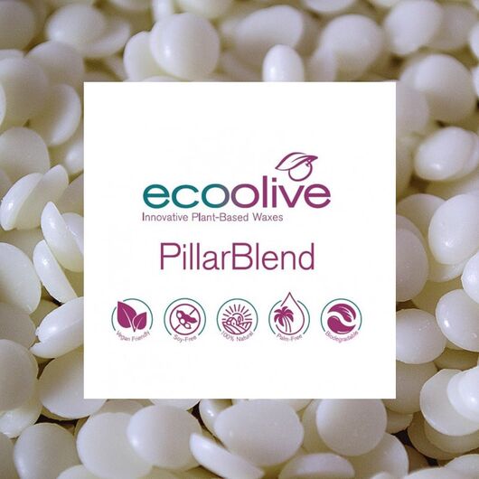 Olive wax EcoOlive Pillar for shaped, pillar candles
