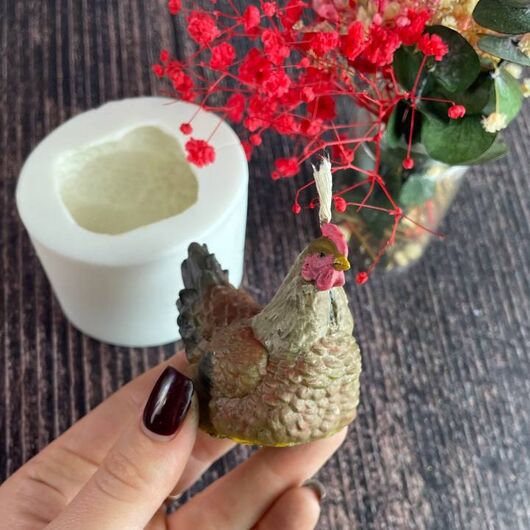 Силіконова форма для свічок - Квочка, фото 3