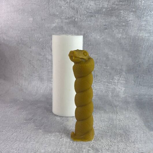 Silicone mold for candles - Curling snake, 2 image - Candle Art Silicone mold for candles - Curling snake, 2 image