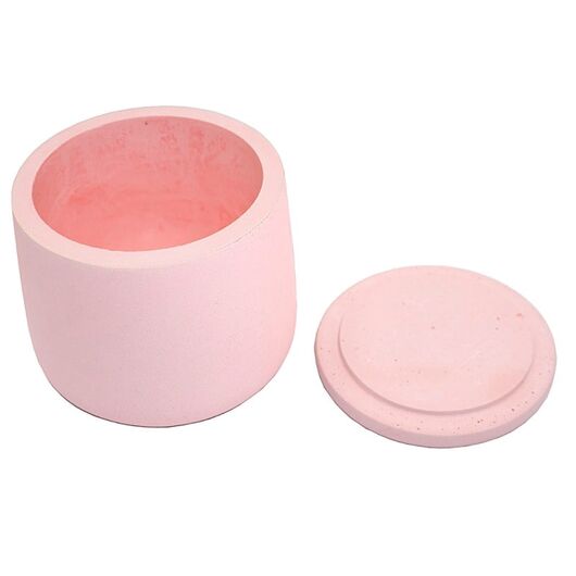 Рожеве кашпо "бочечка" з гіпсу, Колір: Рожевий, фото 2