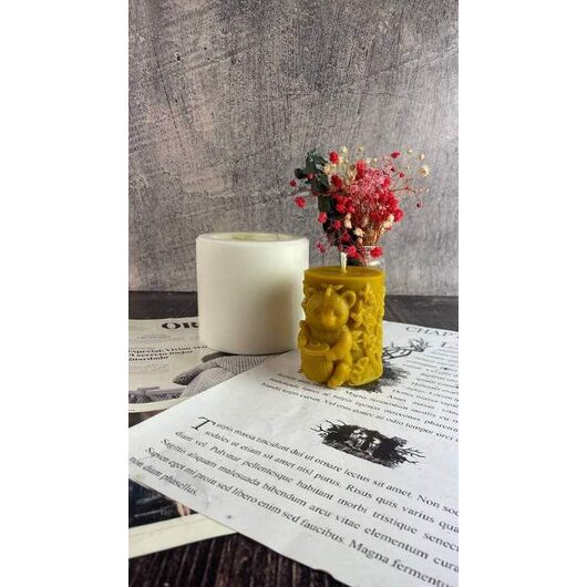 Силіконова форма для свічок - Ведмедик з бджілками, фото 6 - Candle Art Силіконова форма для свічок - Ведмедик з бджілками, фото 6