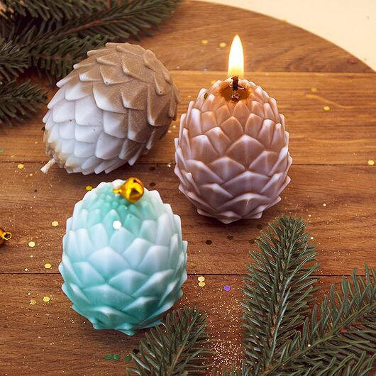 Силиконовая форма "Шишка" для свечей, фото 3 - Candle Art Силиконовая форма "Шишка" для свечей, фото 3