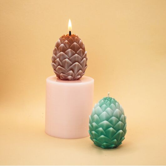 Силиконовая форма "Шишка" для свечей, фото 2 - Candle Art Силиконовая форма "Шишка" для свечей, фото 2