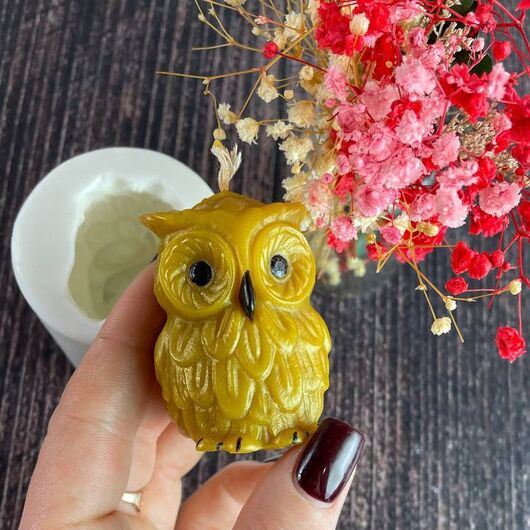 Силиконовая форма для свечей - Совушка, фото 2 - Candle Art Силиконовая форма для свечей - Совушка, фото 2