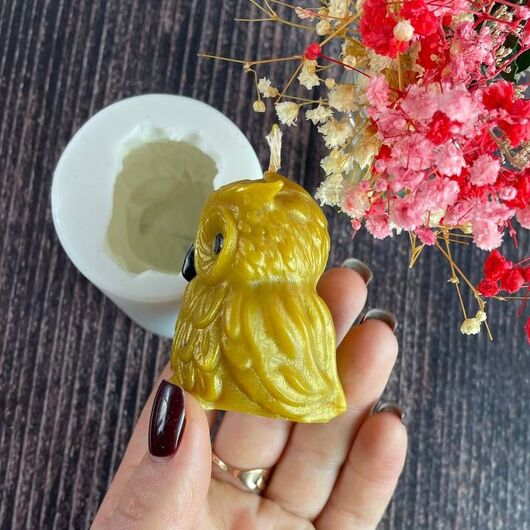 Силиконовая форма для свечей - Совушка, фото 3 - Candle Art Силиконовая форма для свечей - Совушка, фото 3