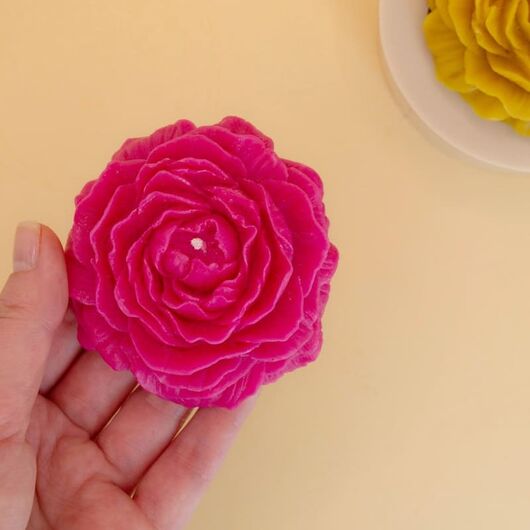 Силиконовая форма "Пион" для свечей, фото 3