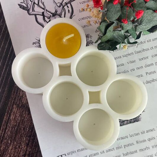 Силиконовая форма для свечей - Чайные 6 в 1, фото 2