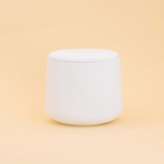 White pot "Luna" gypsum, Color: White