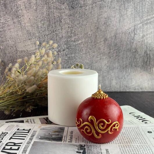 Силіконова форма для свічок - Ялинкова куля, фото 5 - Candle Art Силіконова форма для свічок - Ялинкова куля, фото 5