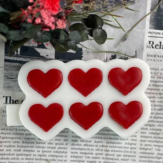 Silicone mold for candles - Faceted Heart, 4 image