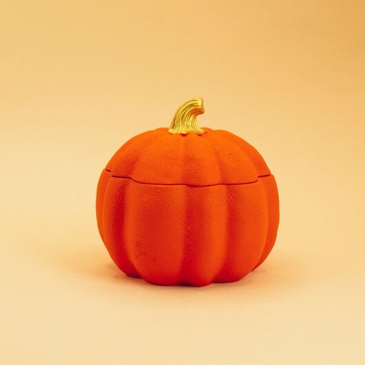 Гипсовое кашпо «Тыковка» для свечей ➤ Оранжевый ➤ Объем - 60 мл, Цвет: Оранжевый, Объем: 60 мл, фото 2
