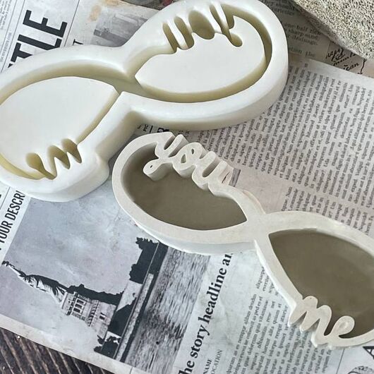 Silicone mold for plaster flower pots - Infinity of love, 3 image