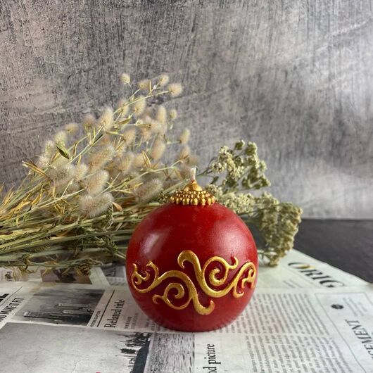 Силіконова форма для свічок - Ялинкова куля, фото 3 - Candle Art Силіконова форма для свічок - Ялинкова куля, фото 3