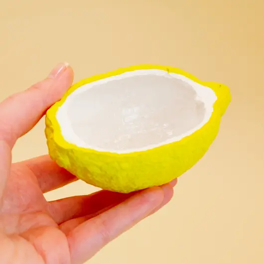 Гипсовое кашпо «Лимон» для свечей ➤ ➤ Объем - 60 мл, фото 3
