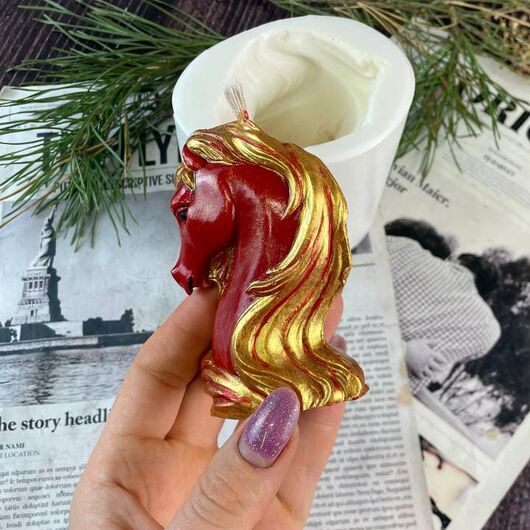 Silicone mold for candles - Fire Horse
