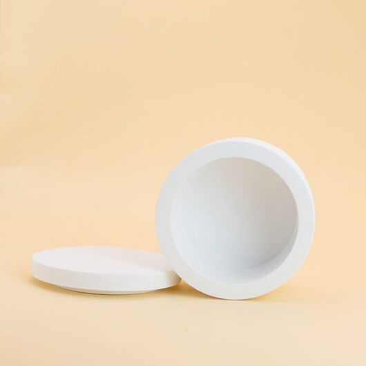 Белое кашпо "Классик" с гипса, Цвет: Белый, фото 3